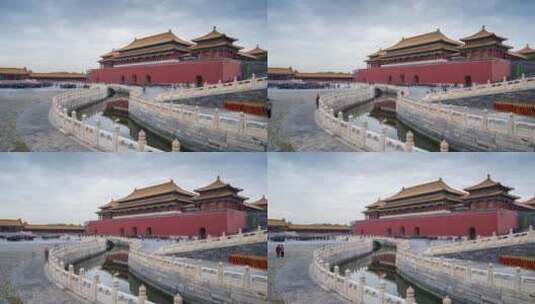北京紫禁城太和殿延时镜头高清在线视频素材下载