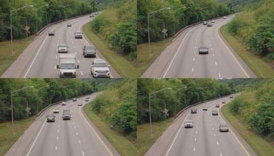 汽车在乡村公路上行驶高清在线视频素材下载