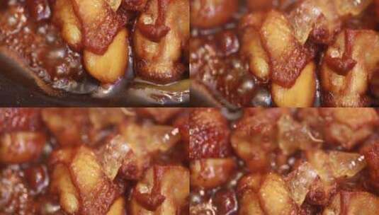 厨师炒制台湾美食三杯鸡 (28)高清在线视频素材下载