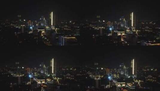 无锡三阳广场4K航拍夜景高清在线视频素材下载