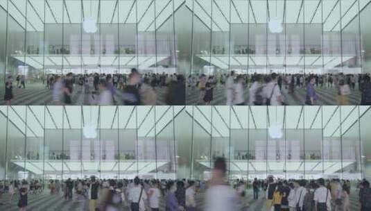 杭州银泰广场苹果门店高清在线视频素材下载