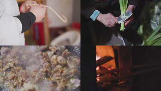 农家聚会团年饭家常菜民风云贵川 4k实拍高清在线视频素材下载