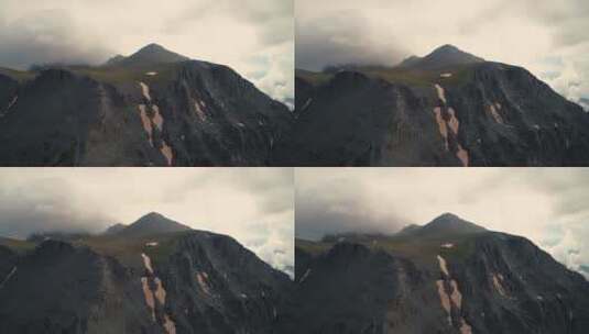 落基山脉上空的航拍镜头高清在线视频素材下载