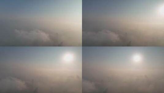 静安区平流雾航拍风光高清在线视频素材下载