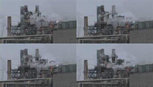 工业发电厂排放的蒸汽高清在线视频素材下载