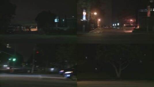 夜晚骑车沿着街道行驶高清在线视频素材下载