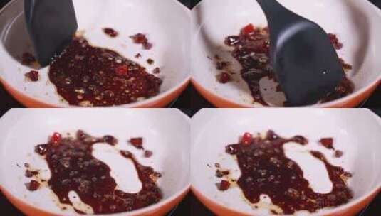 炒制凉拌菜炝拌黄瓜调料高清在线视频素材下载