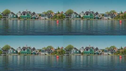 运河旁的荷兰房屋高清在线视频素材下载