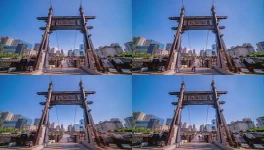 宣传片延时拍摄西安明城墙视频素材高清在线视频素材下载