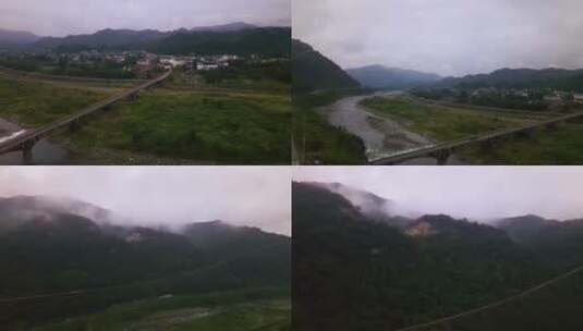 四川度假彭州狮子山航拍自然风光旅拍空镜高清在线视频素材下载