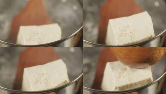 清水炖豆腐煮豆腐高清在线视频素材下载