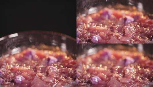 养生粥品紫薯银耳羹高清在线视频素材下载
