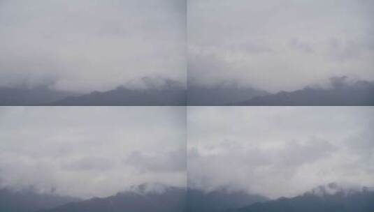 雨后山上云雾缭绕变化延时雨后森林云雾天气高清在线视频素材下载