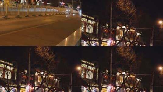 【镜头合集】夜晚街道车辆车流交通高清在线视频素材下载