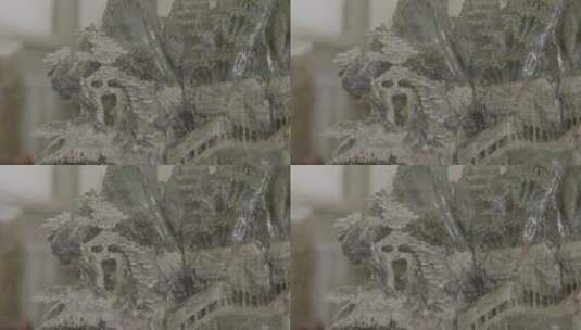 玉雕作品特写展示LOG高清在线视频素材下载