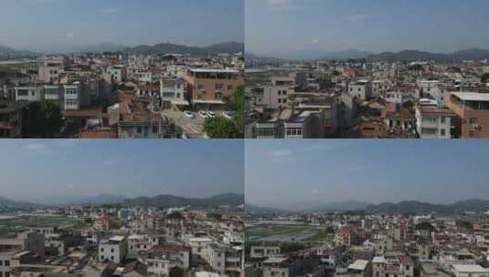 4K乡村 航拍 天空 乡村城市高清在线视频素材下载