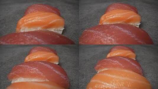 刺身 日料 生鱼片 寿司 日本料理高清在线视频素材下载