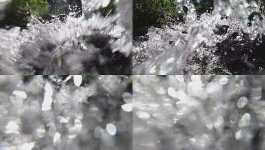 慢镜头激流的河水高清在线视频素材下载