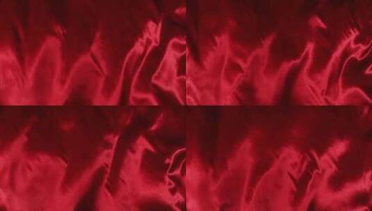 红色系丝绸织物飘动 (7)高清在线视频素材下载