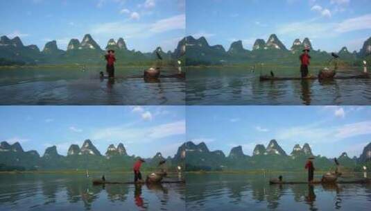 广西桂林山水渔翁高清在线视频素材下载
