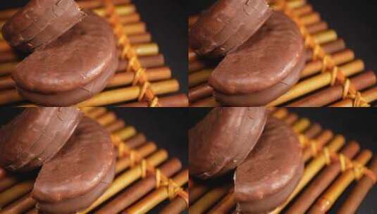 甜品甜点巧克力派高清在线视频素材下载