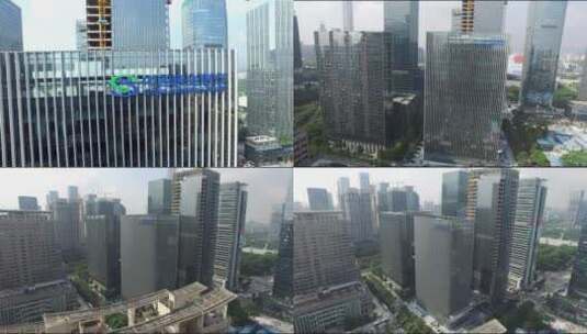 民生银行 深圳 航拍 城市发展 车流高清在线视频素材下载