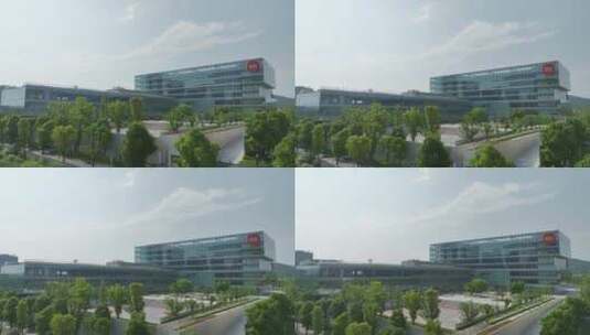 小米武汉总部大楼，上升下摇镜头高清在线视频素材下载