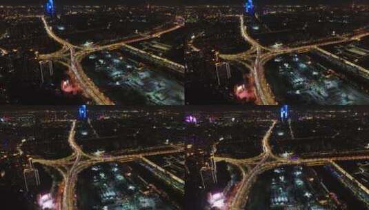南京新庄立交桥、立交桥高清在线视频素材下载