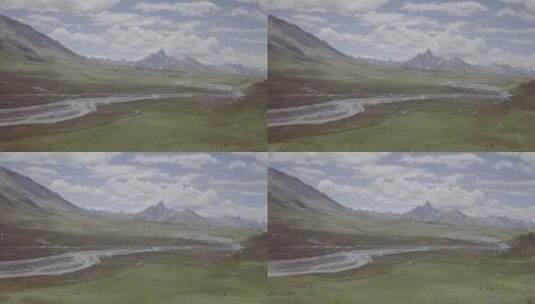 西藏河流山川空镜log素材高清在线视频素材下载