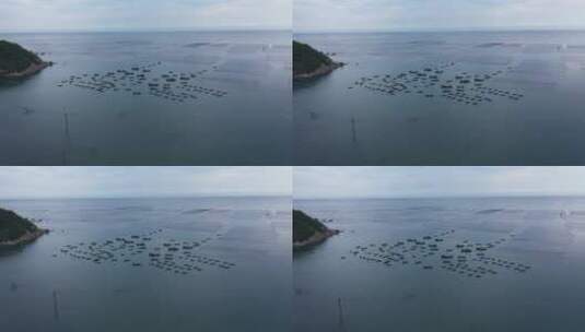 航拍大连旅顺龙王塘海边高清在线视频素材下载