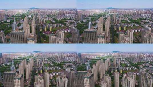 安徽蚌埠城市建筑夏日航拍4k高清在线视频素材下载
