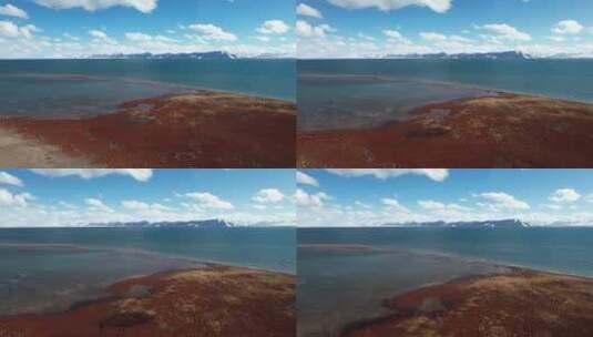 原创 青海三江源冬格措纳湖自然风光航拍高清在线视频素材下载
