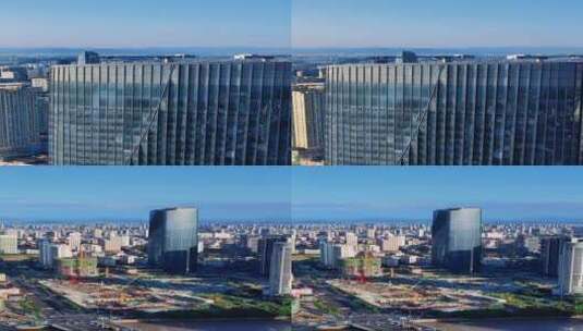 都市天际线航拍，一镜到底的视觉冲击高清在线视频素材下载