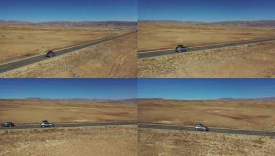 新疆阿勒泰荒野公路自驾游旅行风光高清在线视频素材下载