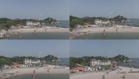 惠州三角洲岛沙滩空镜航拍高清在线视频素材下载