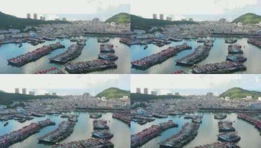 广东省阳江市海陵岛闸坡国家级中心渔港高清在线视频素材下载