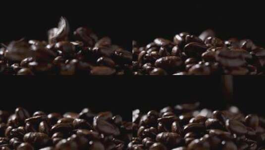 精品咖啡豆特写高清在线视频素材下载