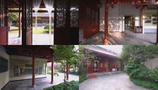 杭州西湖杭州孔庙人文古建筑4K实拍视频高清在线视频素材下载