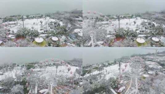 武汉东湖风景区冬季雪景风光高清在线视频素材下载