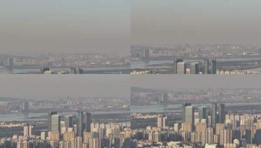 南京长焦建筑群4K高清在线视频素材下载