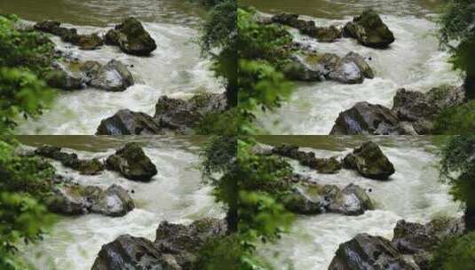 山水 河流 水流湍急高清在线视频素材下载