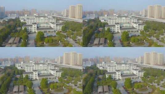 杭州传统特色富阳骨科医院航拍高清在线视频素材下载