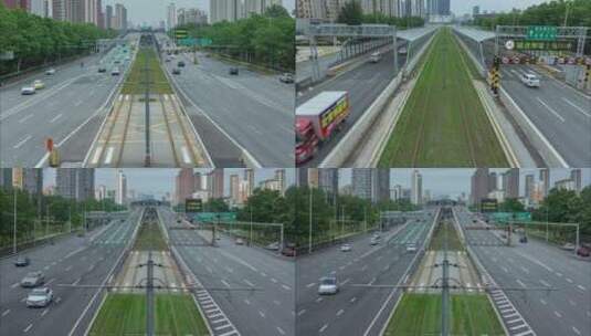 城市交通高架桥隧道轻轨高清在线视频素材下载
