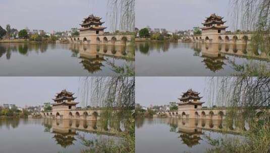 云南建水十七孔桥高清在线视频素材下载