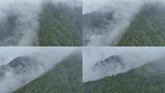 烟雨云雾缥缈的大山高清在线视频素材下载