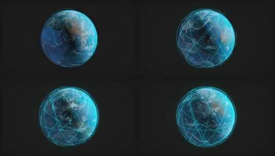 科技地球大数据互联，三维动画高清在线视频素材下载