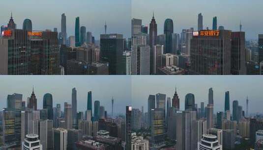 广州天河珠江新城建筑群高清在线视频素材下载