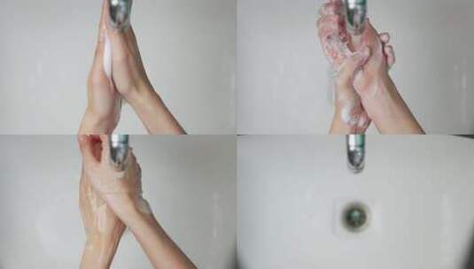 在水槽里洗手高清在线视频素材下载