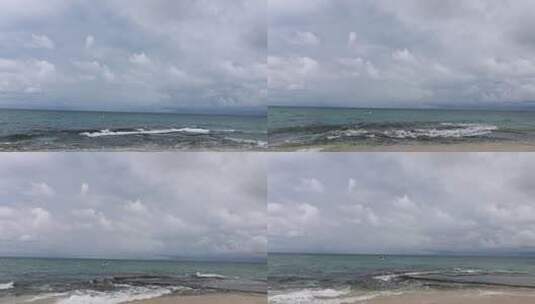 巴厘岛海滩手持拍摄POV冲浪远景动感镜头高清在线视频素材下载