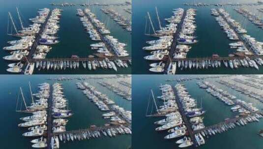 海港豪华游艇高清在线视频素材下载